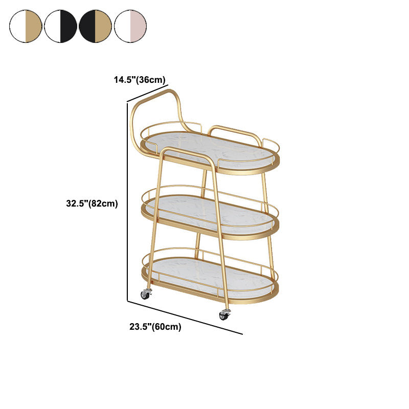 Hedendaagse ovale metalen prep Tabel 32.28 "H Rolling Prep Table