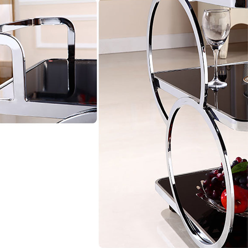 31.50" High Contemporary Prep Table Rolling Metal Prep Table for Home Clearhalo 'furn' 'furn_kitchen_islands_carts' 'Furniture' 'Kitchen & Dining Furniture' 'Kitchen Islands & Carts' 'kitchen_islands_carts' 6107193