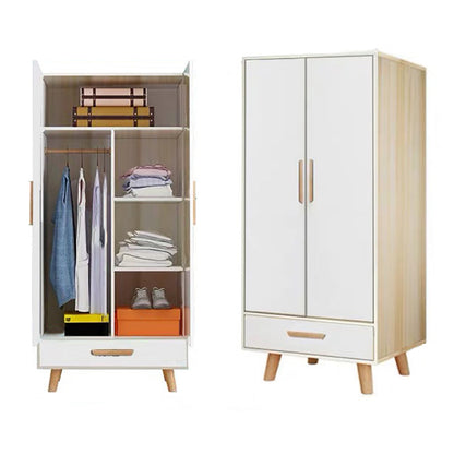 Armoire blanche moderne pour armoire en bois d'ingénierie à domicile avec portes à charnière