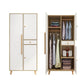 Armoire blanche moderne pour armoire en bois d'ingénierie à domicile avec portes à charnière