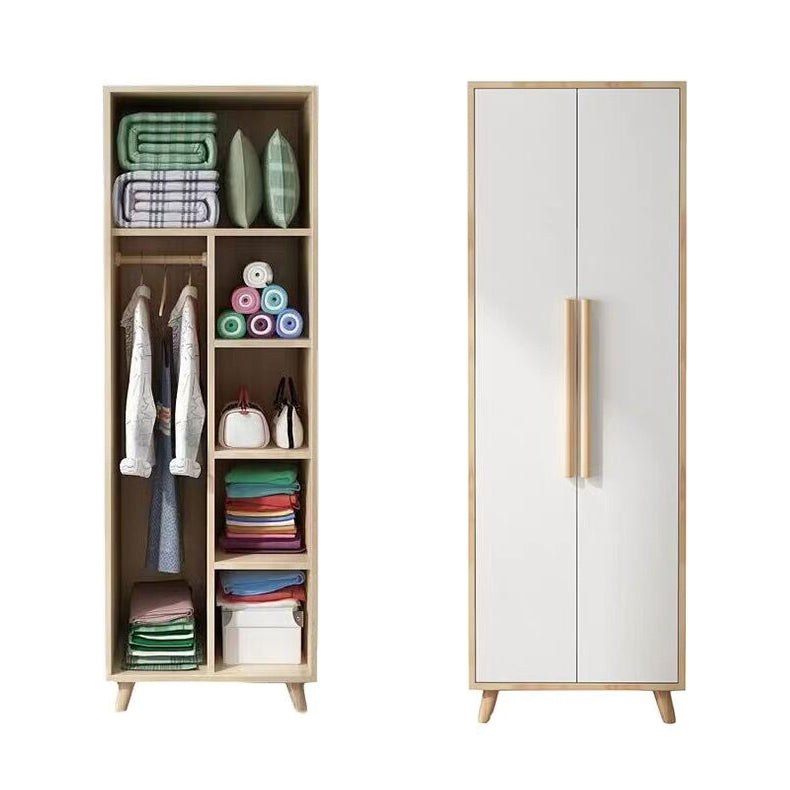 Armoire blanche moderne pour armoire en bois d'ingénierie à domicile avec portes à charnière