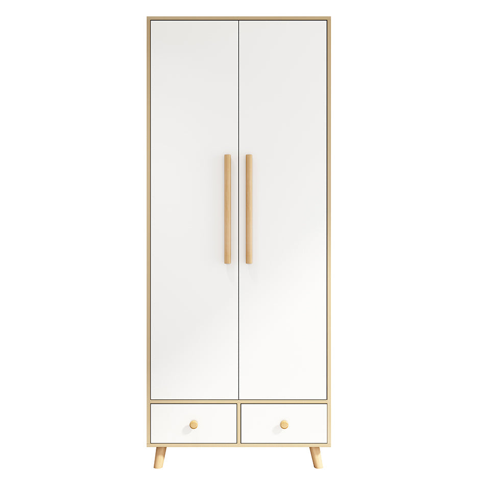 Armoire blanche moderne pour armoire en bois d'ingénierie à domicile avec portes à charnière