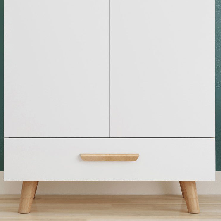 Armoire blanche moderne pour armoire en bois d'ingénierie à domicile avec portes à charnière