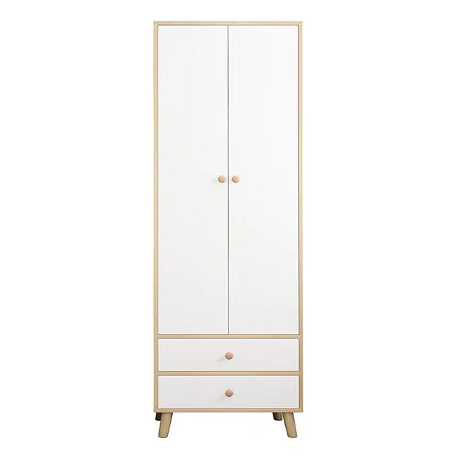 Armoire blanche moderne pour armoire en bois d'ingénierie à domicile avec portes à charnière