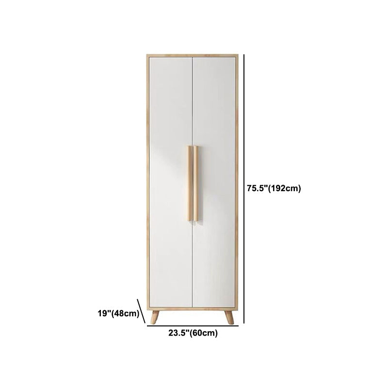 Armoire blanche moderne pour armoire en bois d'ingénierie à domicile avec portes à charnière