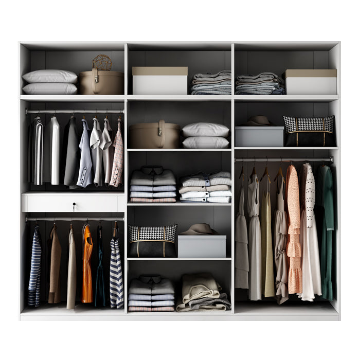 Witte kleur houten garderobe eigentijdse stijl garderobe kast met lade