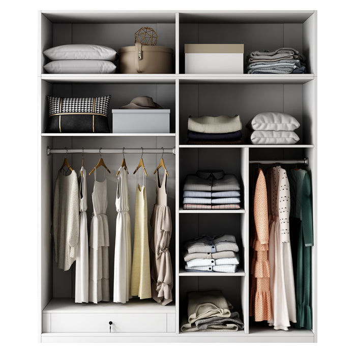 Witte kleur houten garderobe eigentijdse stijl garderobe kast met lade