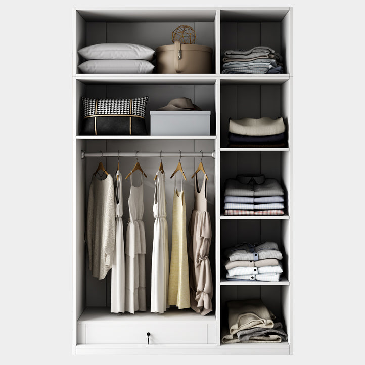 Witte kleur houten garderobe eigentijdse stijl garderobe kast met lade