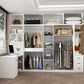 White Wooden Wardrobe Contemporary Style Wardrobe Closet with Drawer Clearhalo 'Armoires & Wardrobes' 'armoires_wardrobes' 'Bedroom Furniture' 'furn' 'furn_armoires_wardrobes' 'Furniture' 6107301