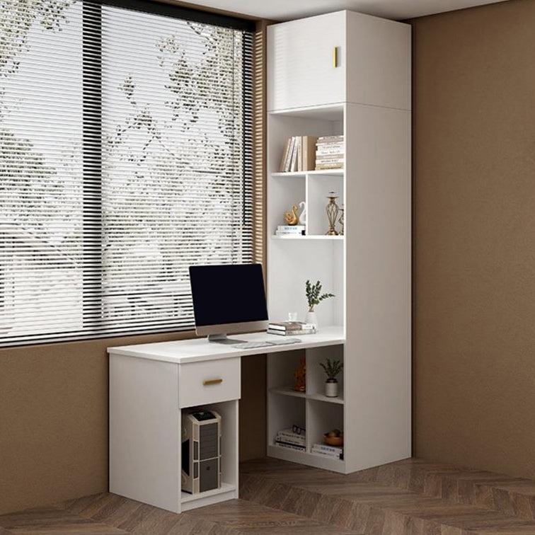 White Wooden Wardrobe Contemporary Style Wardrobe Closet with Drawer Clearhalo 'Armoires & Wardrobes' 'armoires_wardrobes' 'Bedroom Furniture' 'furn' 'furn_armoires_wardrobes' 'Furniture' 6107306