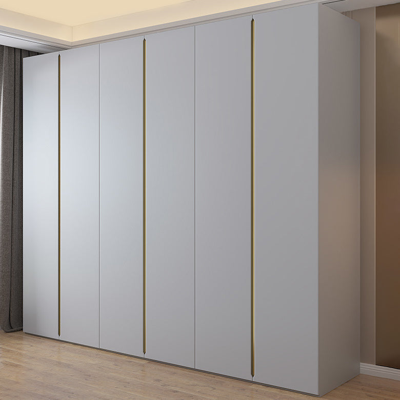 Armadio in legno di colore grigio armadio in stile contemporaneo con porta incernierata