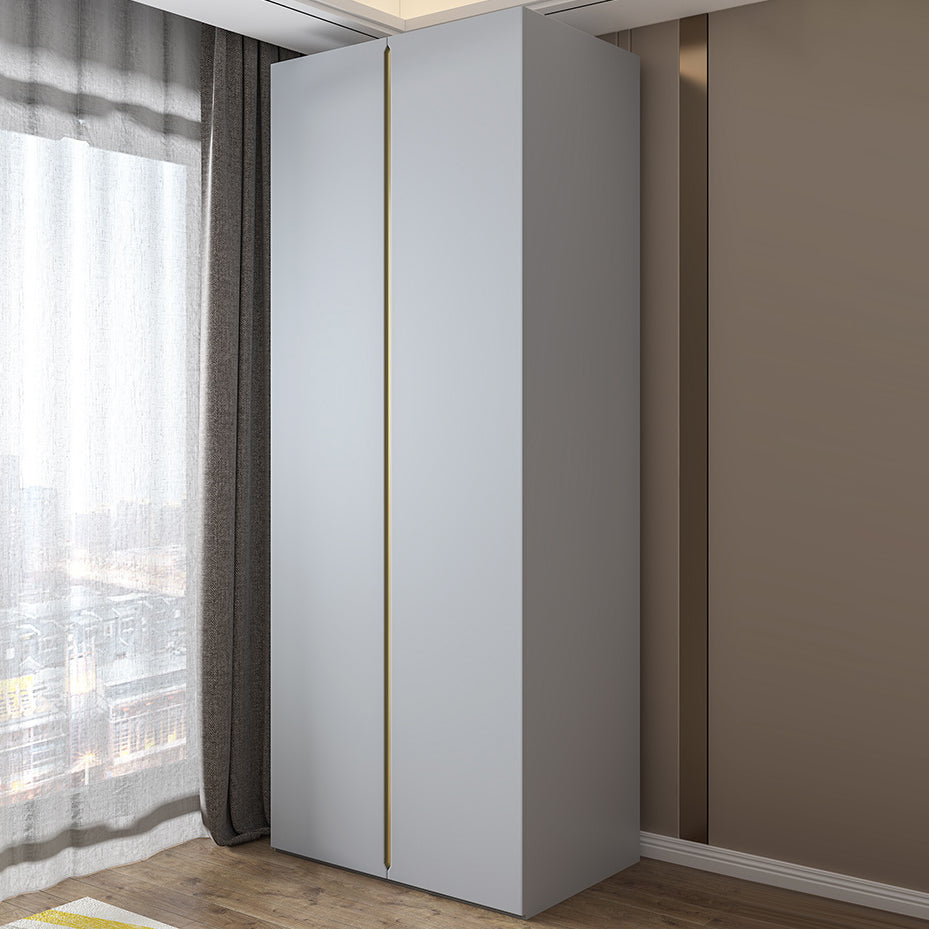 Armadio in legno di colore grigio armadio in stile contemporaneo con porta incernierata