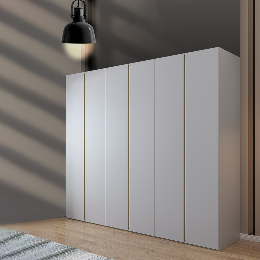 Armadio in legno di colore grigio armadio in stile contemporaneo con porta incernierata