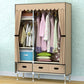 Contemporary Style Metal Wardrobe 3-drawer Wardrobe Closet for Bedroom