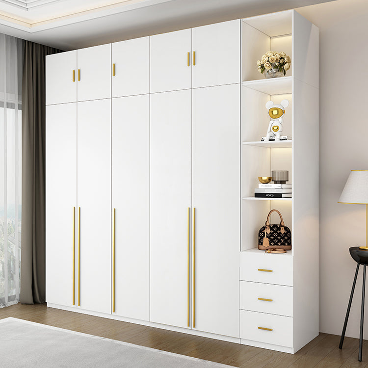 Modern Wooden Wardrobe White Colour Soft Close Drawer Wardrobe Closet for Home