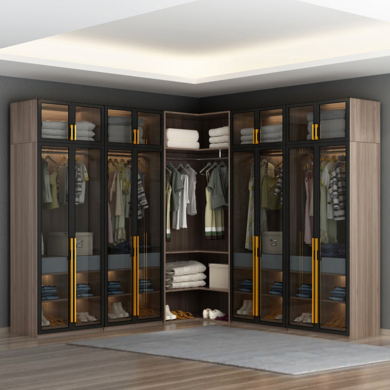 Modern Style Wooden Wardrobe Bedroom Wardrobe Closet with Garment Rod