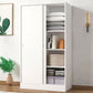 Modern Wardrobe Cabinet With Shelves Engineered Wood Wardrobe Closet 31"L x 20"W x 71"H White Clearhalo 'Armoires & Wardrobes' 'armoires_wardrobes' 'Bedroom Furniture' 'furn' 'furn_armoires_wardrobes' 'Furniture' 6107427