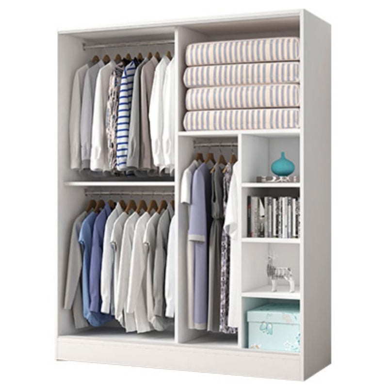 Modern Wardrobe Cabinet With Shelves Engineered Wood Wardrobe Closet Clearhalo 'Armoires & Wardrobes' 'armoires_wardrobes' 'Bedroom Furniture' 'furn' 'furn_armoires_wardrobes' 'Furniture' 6107435