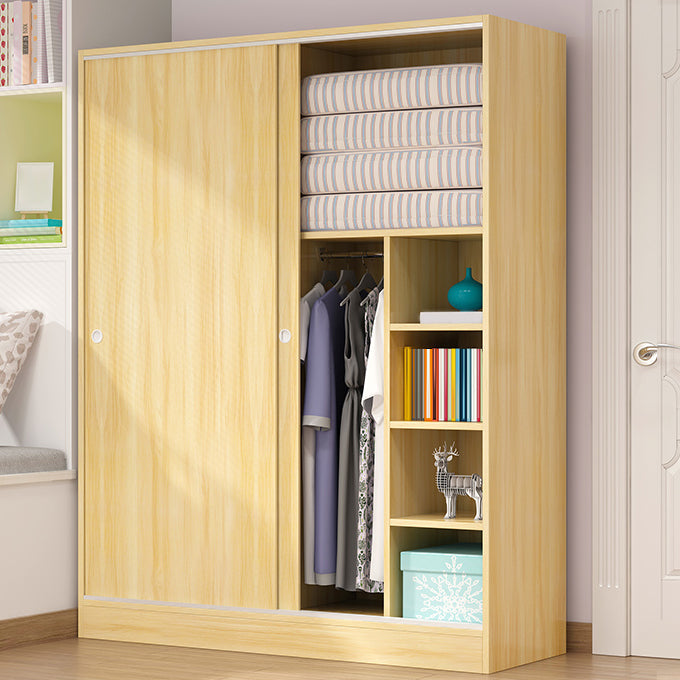 Modern Wardrobe Cabinet With Shelves Engineered Wood Wardrobe Closet Clearhalo 'Armoires & Wardrobes' 'armoires_wardrobes' 'Bedroom Furniture' 'furn' 'furn_armoires_wardrobes' 'Furniture' 6107452