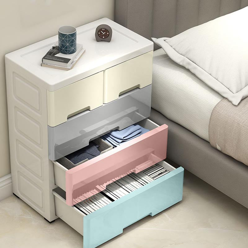 Modern Storage Cabinet with Drawer Plastic Wardrobe Armoire for Home