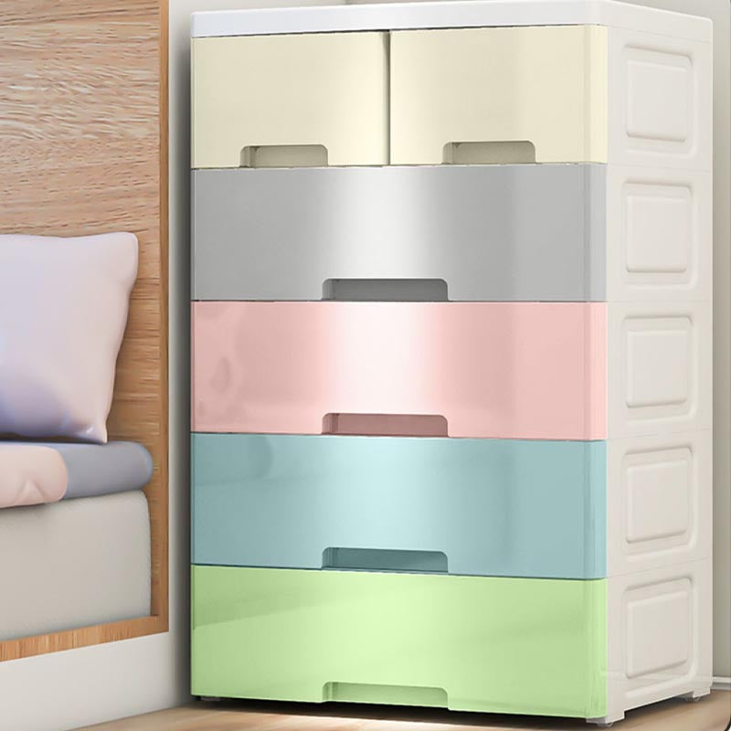 Modern Storage Cabinet with Drawer Plastic Wardrobe Armoire for Home