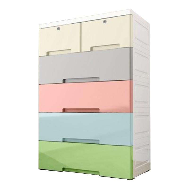 Modern Storage Cabinet with Drawer Plastic Wardrobe Armoire for Home