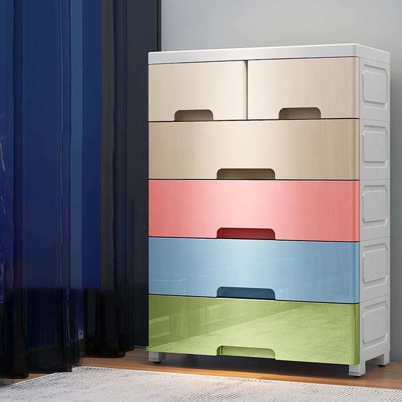 Modern Storage Cabinet with Drawer Plastic Wardrobe Armoire for Home