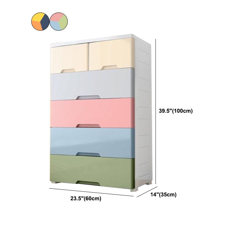 Modern Storage Cabinet with Drawer Plastic Wardrobe Armoire for Home