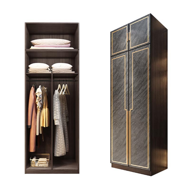 Mobile per finitura a specchio con porte di vetro grigio mobile per interni contemporanei