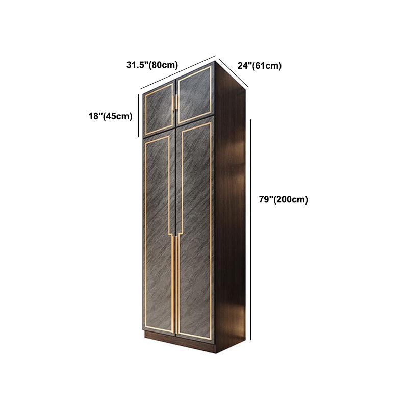 Mobile per finitura a specchio con porte di vetro grigio mobile per interni contemporanei