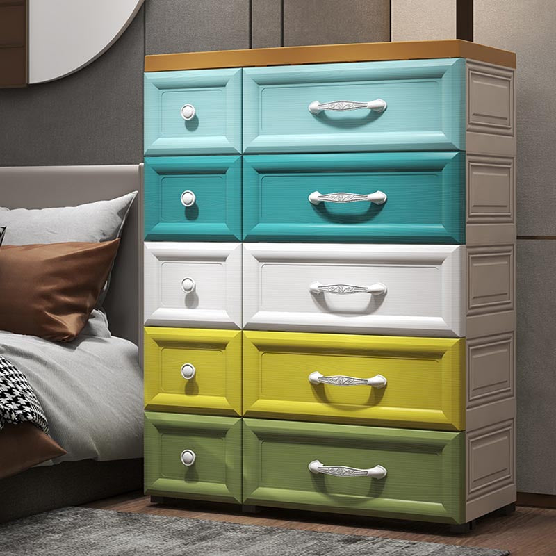 Armoire de rangement de 10 tirages armoire en plastique contemporain armoire