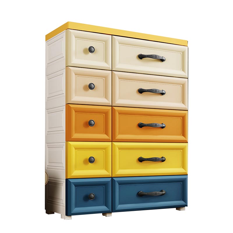 Armoire de rangement de 10 tirages armoire en plastique contemporain armoire