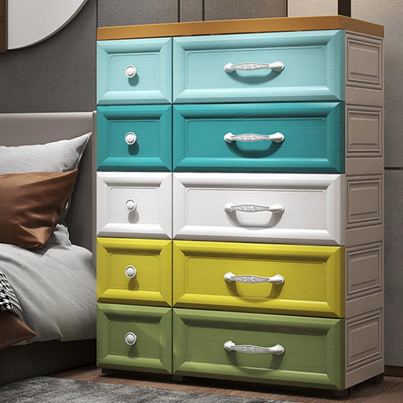 Armoire de rangement de 10 tirages armoire en plastique contemporain armoire