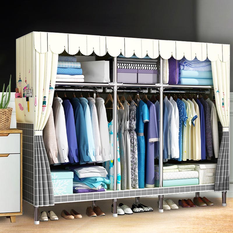 Armadio moderno del guardaroba con armadio per il guardaroba in metallo con scaffali