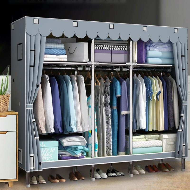 Armadio moderno del guardaroba con armadio per il guardaroba in metallo con scaffali