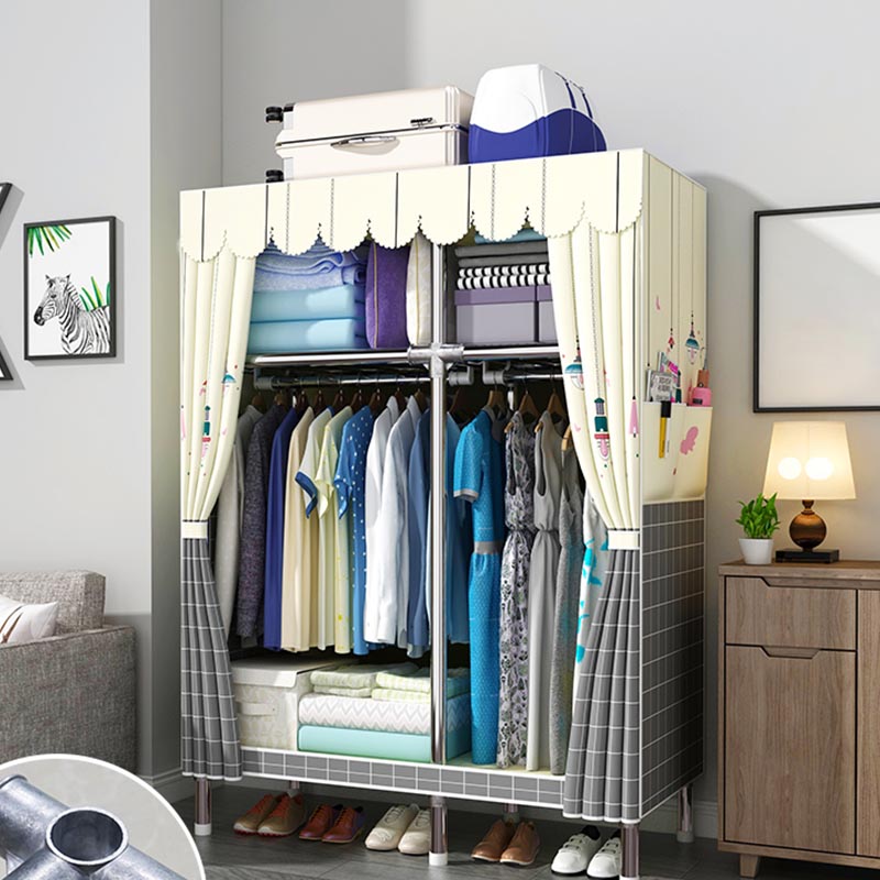 Armadio moderno del guardaroba con armadio per il guardaroba in metallo con scaffali