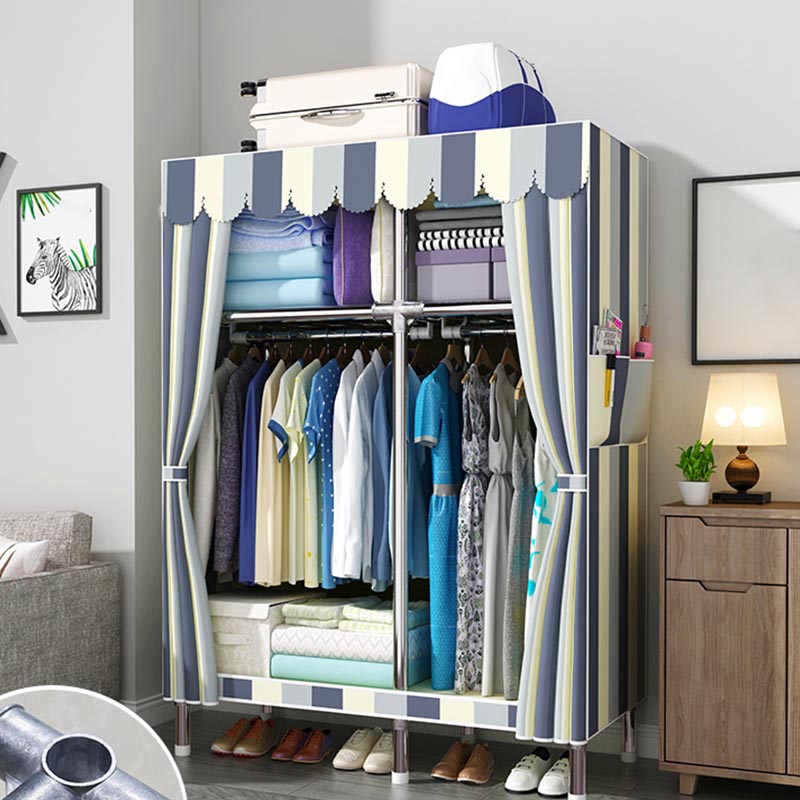 Armadio moderno del guardaroba con armadio per il guardaroba in metallo con scaffali