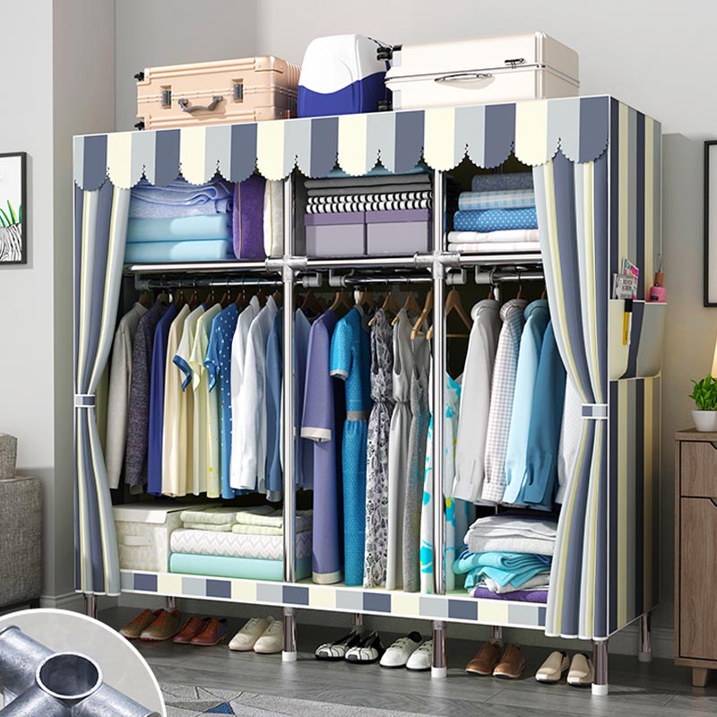 Armadio moderno del guardaroba con armadio per il guardaroba in metallo con scaffali