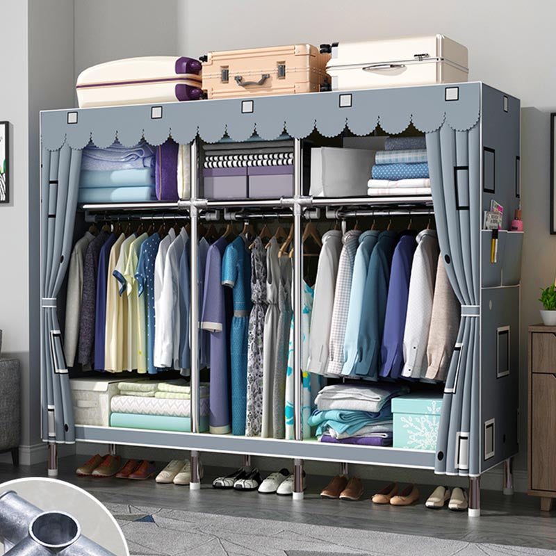 Armadio moderno del guardaroba con armadio per il guardaroba in metallo con scaffali