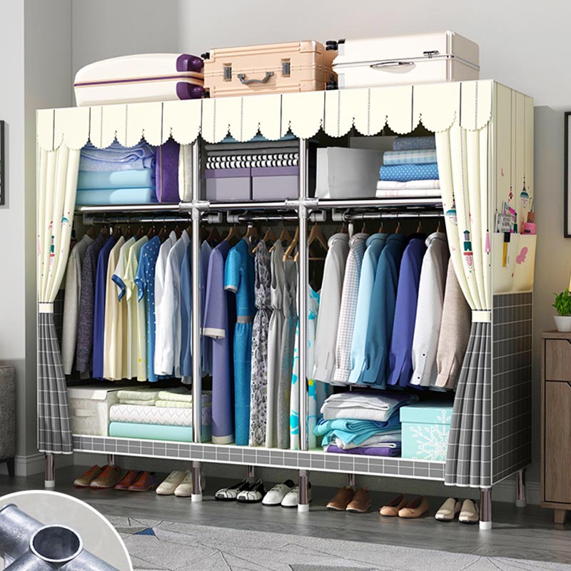 Armadio moderno del guardaroba con armadio per il guardaroba in metallo con scaffali