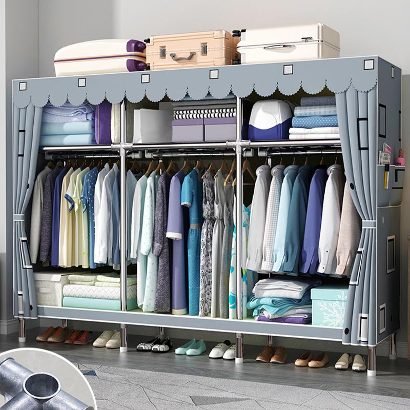 Armadio moderno del guardaroba con armadio per il guardaroba in metallo con scaffali