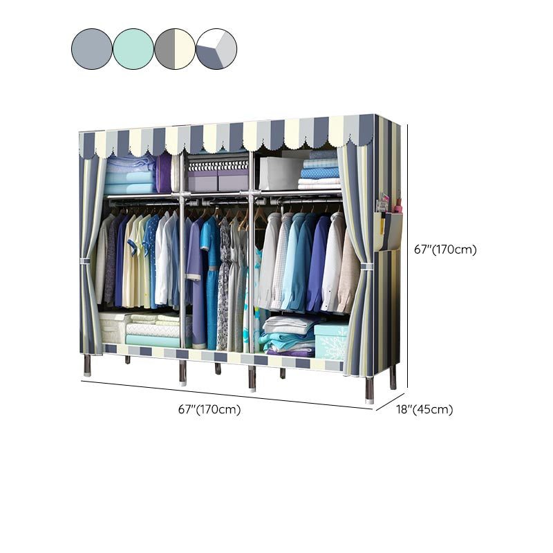 Armadio moderno del guardaroba con armadio per il guardaroba in metallo con scaffali