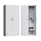 Contemporary Style Steel Wardrobe White Colour Wardrobe Closet with Locks