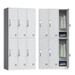 Contemporary Style Steel Wardrobe White Colour Wardrobe Closet with Locks