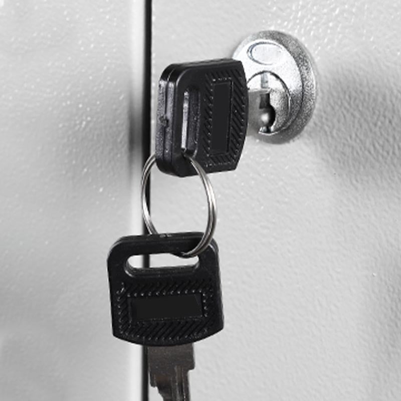 Contemporary Style Steel Wardrobe White Colour Wardrobe Closet with Locks