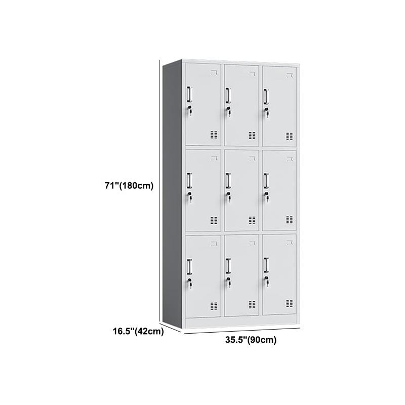 Contemporary Style Steel Wardrobe White Colour Wardrobe Closet with Locks
