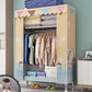 Contemporary Wardrobe Armoire with Shelves Steel Wardrobe Closet for Home 33"L x 18"W x 68"H Beige Clearhalo 'Armoires & Wardrobes' 'armoires_wardrobes' 'Bedroom Furniture' 'furn' 'furn_armoires_wardrobes' 'Furniture' 6107698