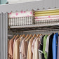 Contemporary Wardrobe Armoire with Shelves Steel Wardrobe Closet for Home Clearhalo 'Armoires & Wardrobes' 'armoires_wardrobes' 'Bedroom Furniture' 'furn' 'furn_armoires_wardrobes' 'Furniture' 6107709