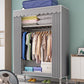 Contemporary Wardrobe Armoire with Shelves Steel Wardrobe Closet for Home Clearhalo 'Armoires & Wardrobes' 'armoires_wardrobes' 'Bedroom Furniture' 'furn' 'furn_armoires_wardrobes' 'Furniture' 6107723