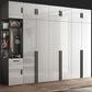White Colour Wardrobe Contemporary Style Wooden Wardrobe Closet with Hinged Door